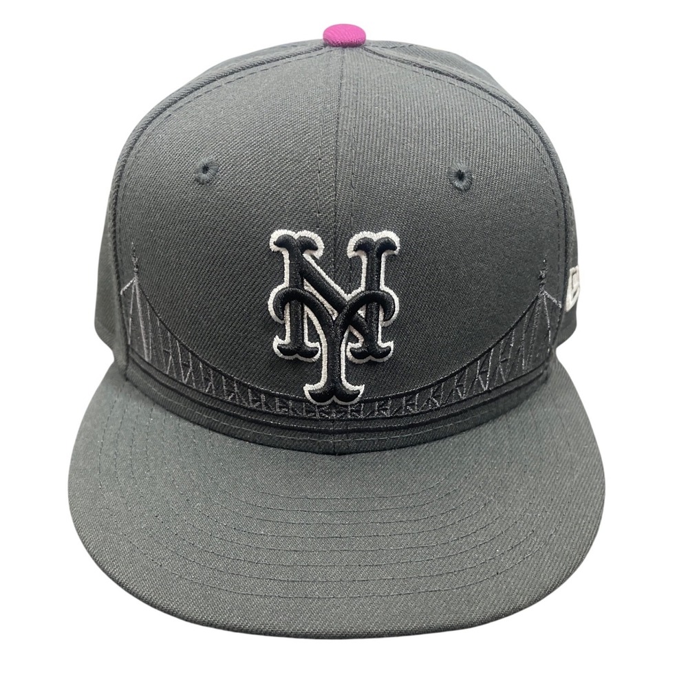 New Era 59FIFTY New York Mets Fitted Hat Grey City Connect Size 6 7/8